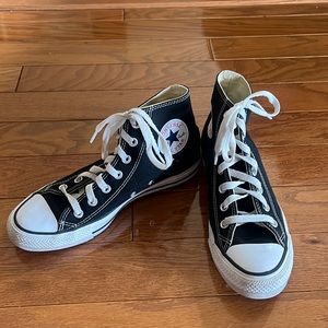 BLACK CONVERSE HIGH TOPS- Like new condition!!